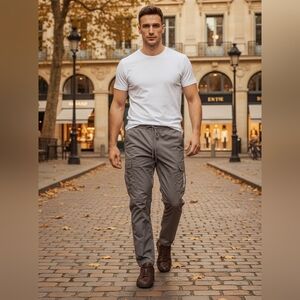 Playboy By Pacsun Pants Mens Large Cargo Khaki Mesh Lined Hiking